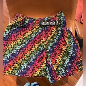 Levi’s Rainbow Grateful Dead shorts.